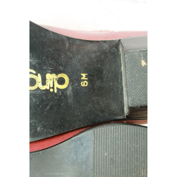 Vintage LL Bean Dingo Brown Braided Leather Western Pull-On Boots Size 6 M - Picture 9 of 10